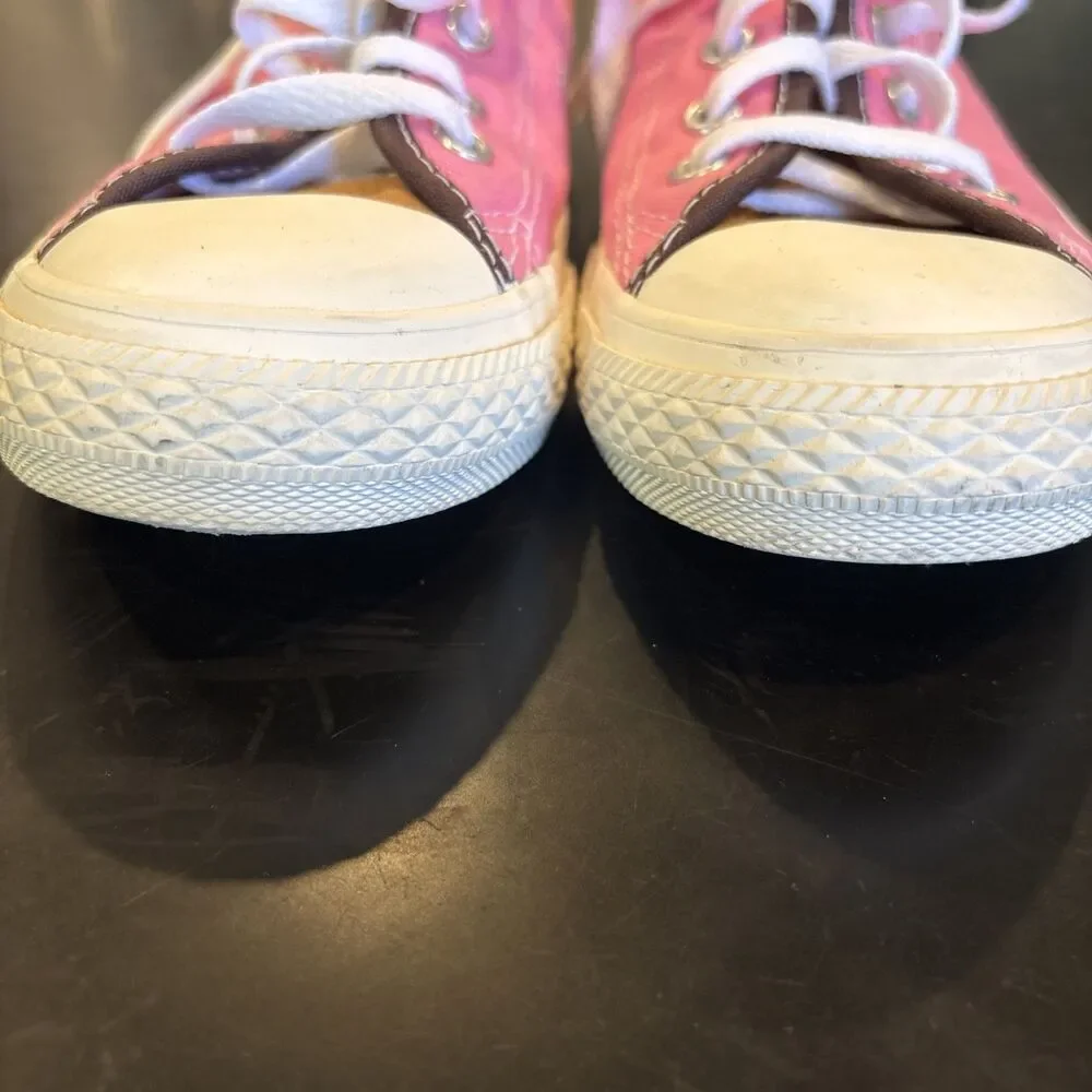 Converse All Star Youth Pink/Brown Low Top Chuck Taylor Canvas Sneaker Size 2.5